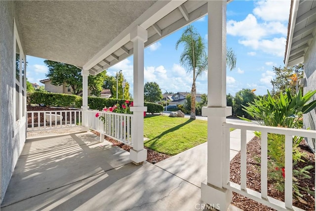 view of patio with covered porch