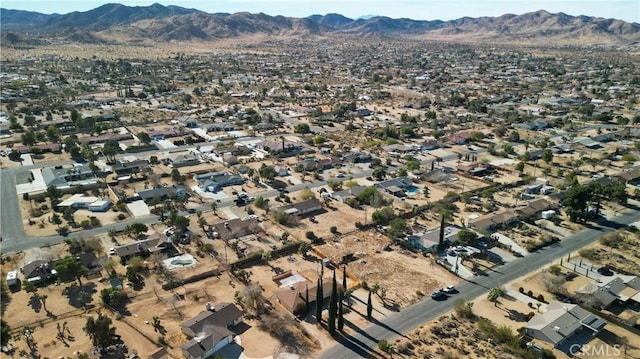 aerial view featuring a mountain view