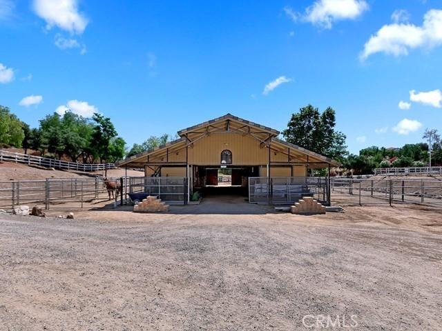 view of horse barn