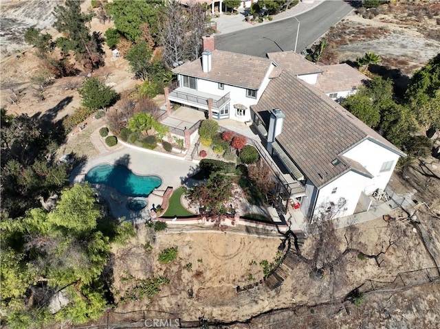 6966 Ranch View Rd, Riverside, CA 92506 - view from above of property with a pool area