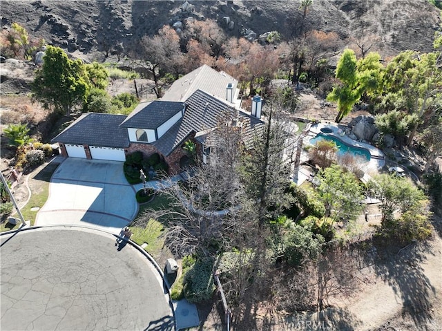 6966 Ranch View Rd, Riverside, CA 92506 - aerial view of property and surrounding area featuring a pool area