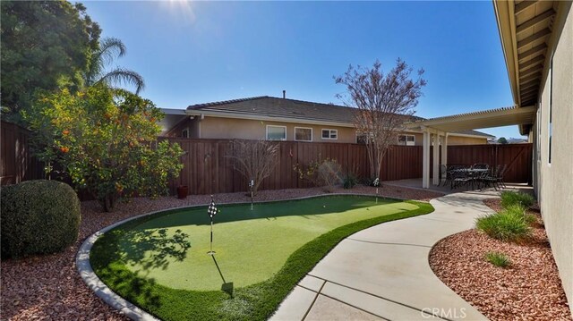 view of yard featuring a patio