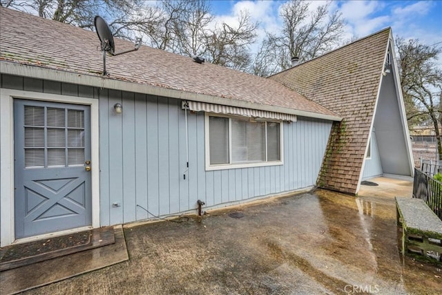 view of home's exterior featuring a patio