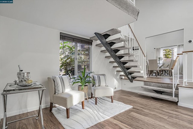 interior space with wood-type flooring