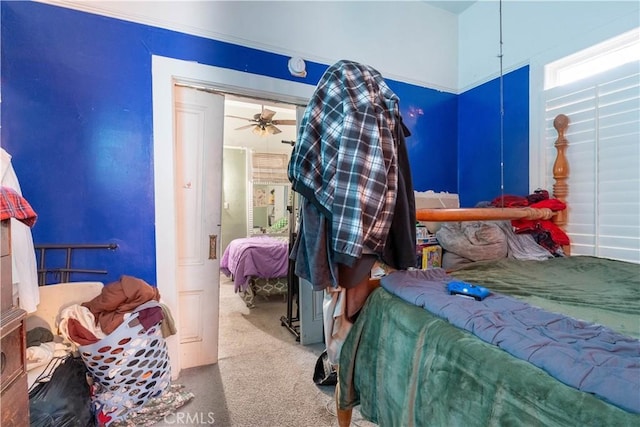 carpeted bedroom featuring a closet