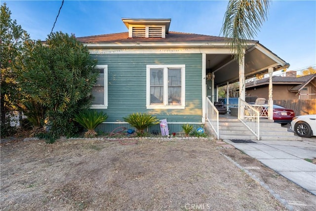 view of bungalow-style house