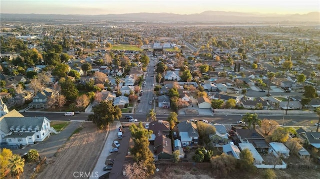 view of aerial view at dusk