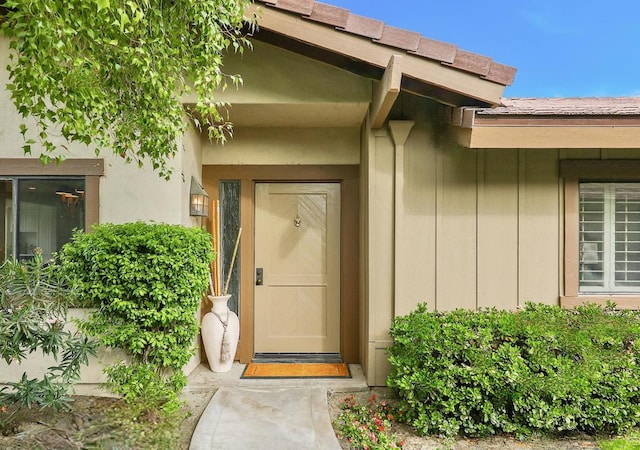 view of doorway to property