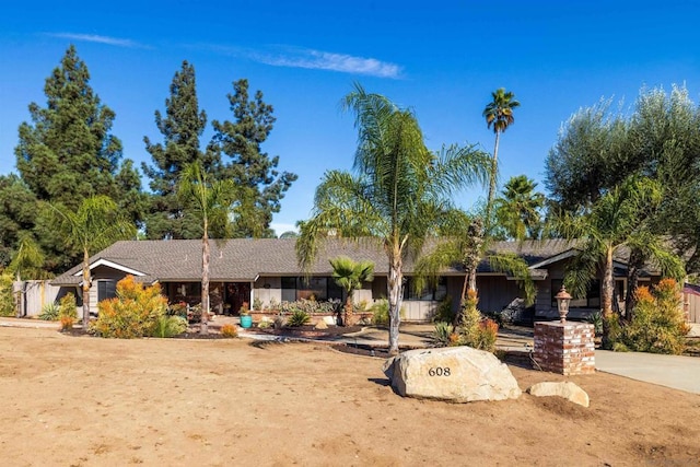 view of ranch-style home