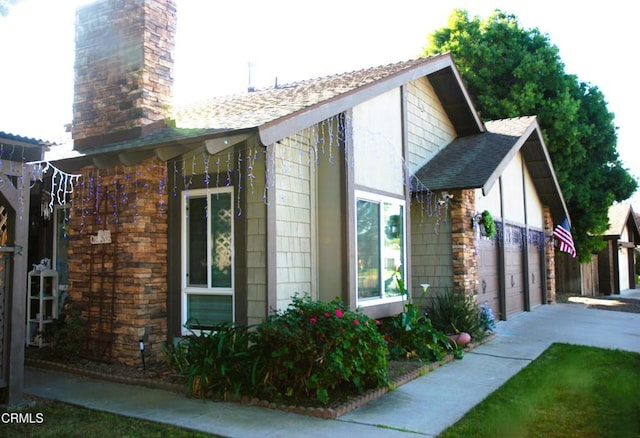 view of home's exterior featuring a garage