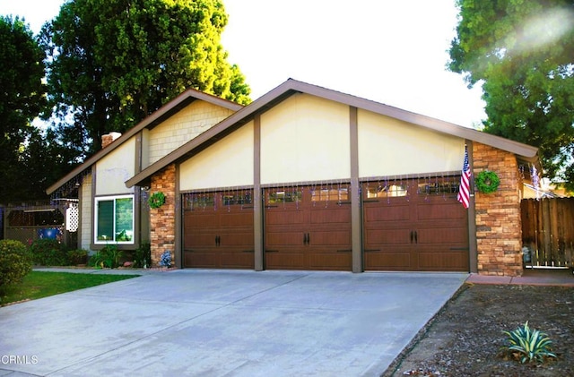 view of front of home featuring a garage