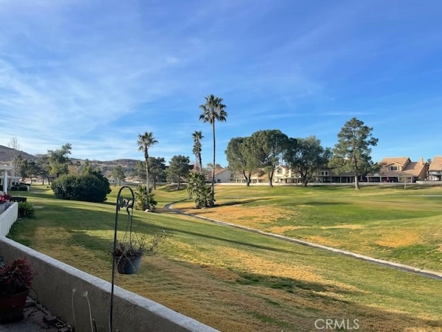 view of property's community featuring a lawn