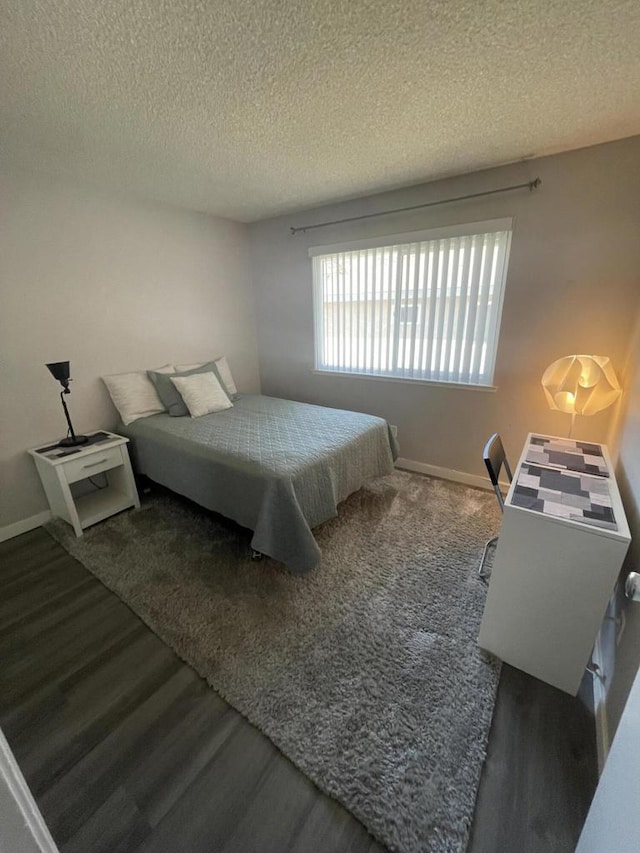 bedroom with a textured ceiling