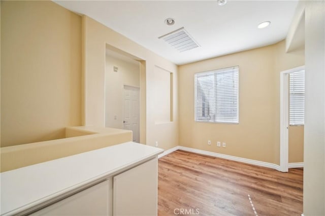 interior space featuring light hardwood / wood-style floors