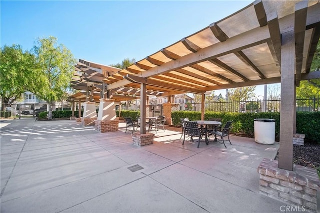 view of patio / terrace with a pergola