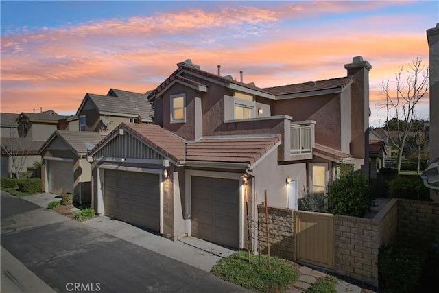 view of front of home featuring a garage