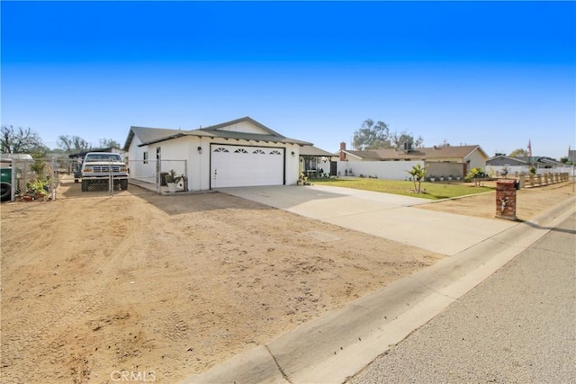 view of front facade with a garage