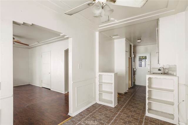 corridor with sink