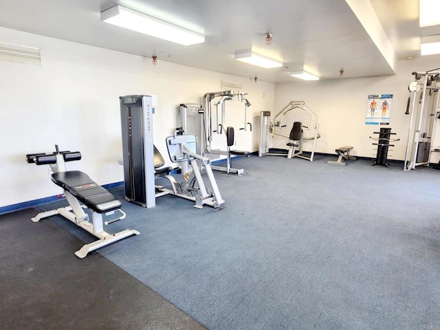 view of exercise room