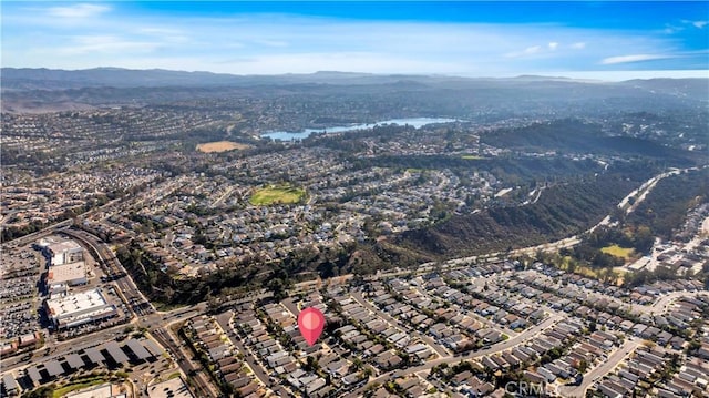 bird's eye view featuring a mountain view