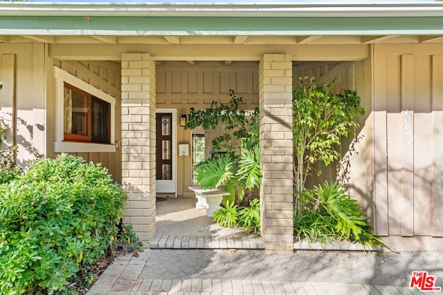 view of doorway to property