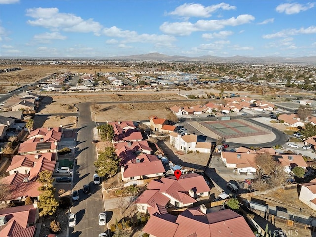 aerial view featuring a mountain view