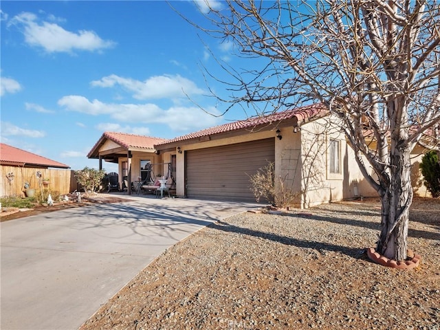 view of front of house featuring a garage