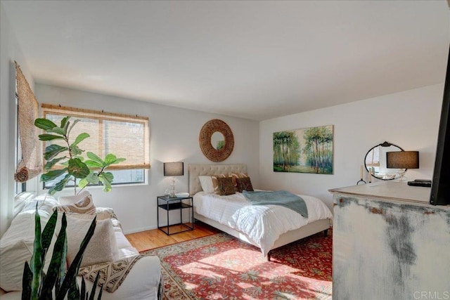 bedroom featuring light hardwood / wood-style flooring