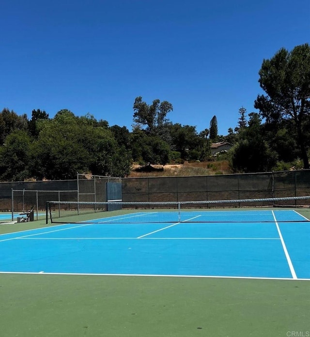 view of tennis court