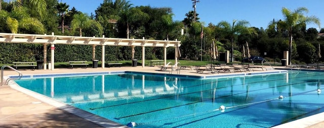 view of pool with a patio area