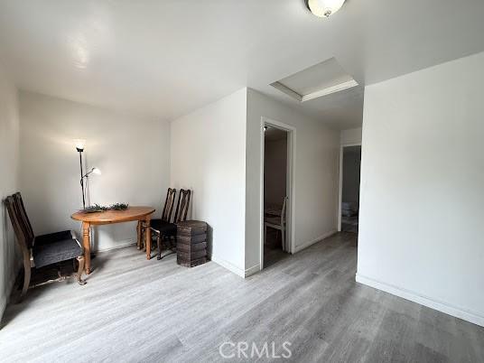 sitting room with hardwood / wood-style floors