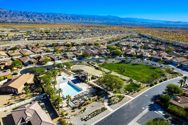 aerial view featuring a mountain view