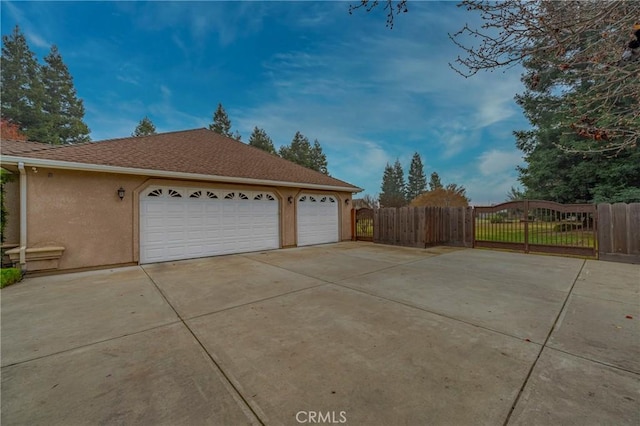 view of home's exterior featuring a garage