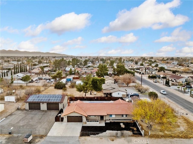 bird's eye view featuring a mountain view