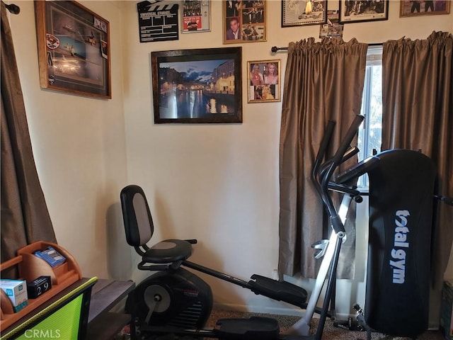 view of workout area