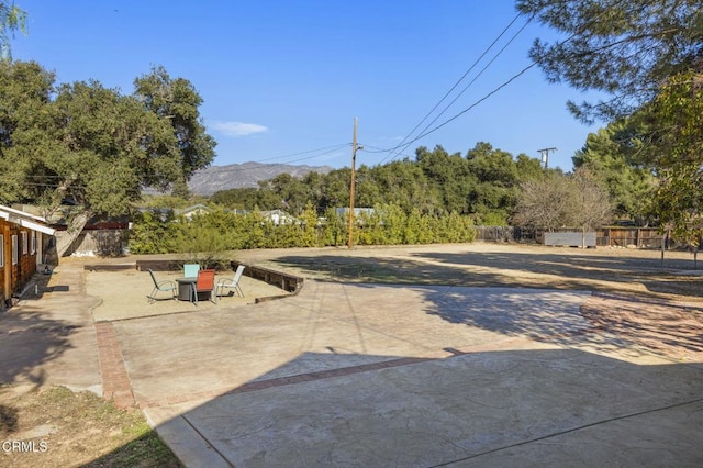 exterior space with a mountain view