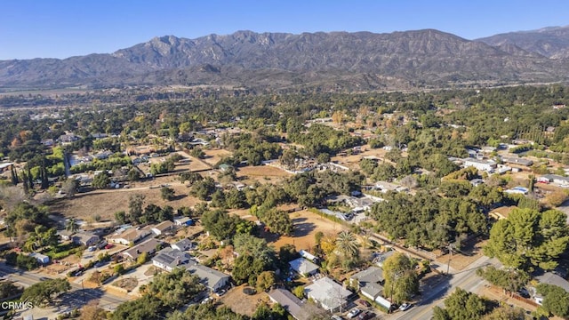 bird's eye view featuring a mountain view