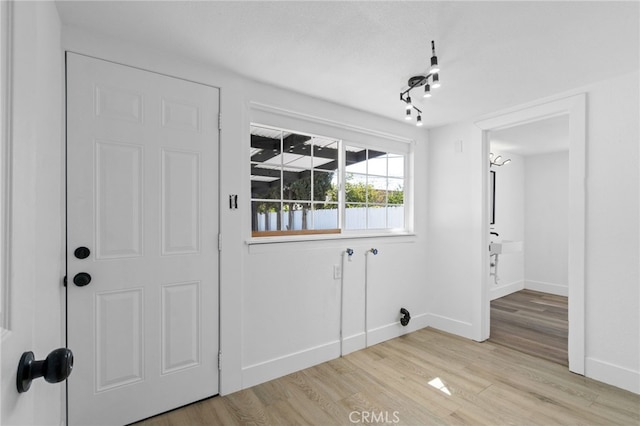 interior space featuring light wood-type flooring