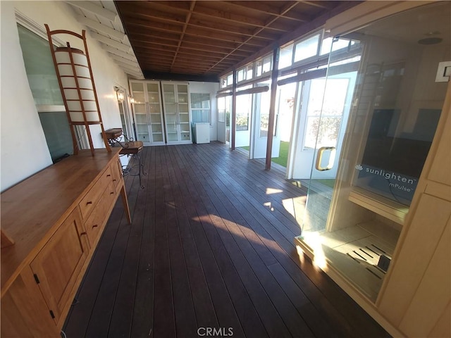 interior space featuring dark hardwood / wood-style flooring