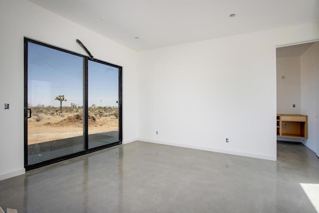 empty room with concrete floors