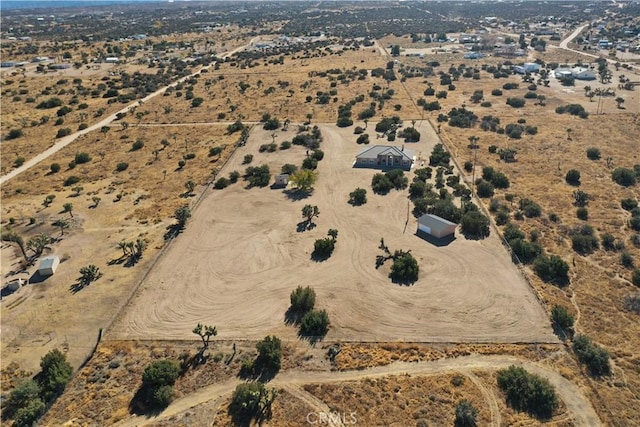 aerial view featuring a rural view