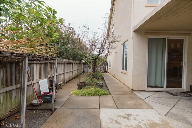 view of patio with a fenced backyard