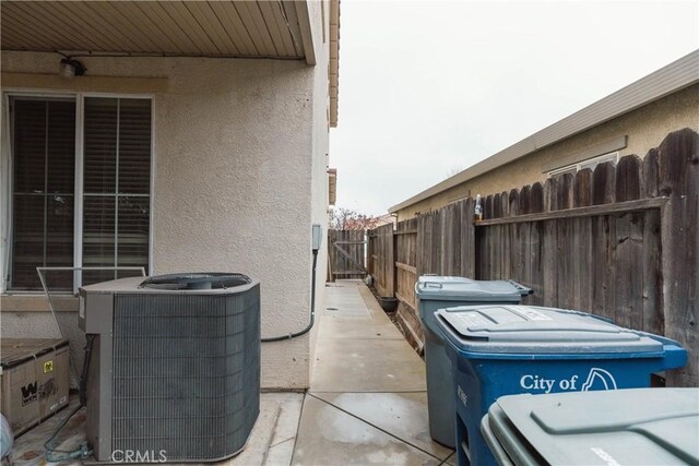 view of patio / terrace featuring central air condition unit