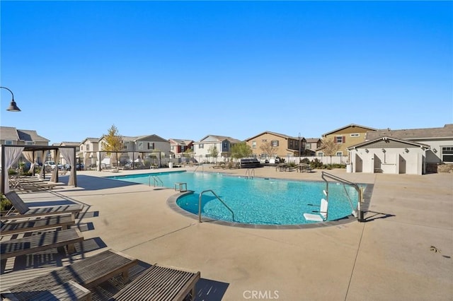 view of pool with a patio