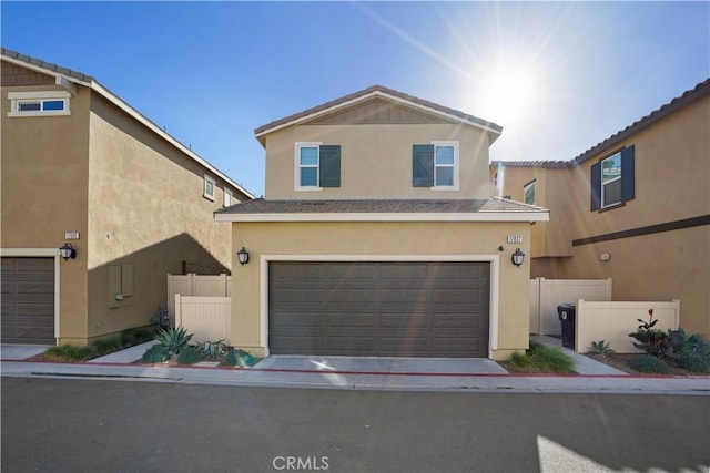 view of front of house featuring a garage