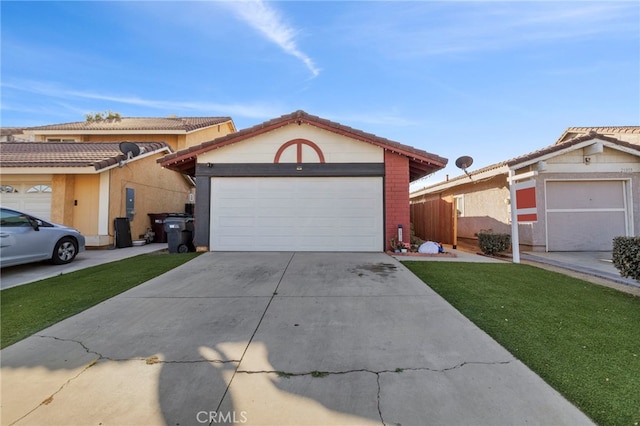 ranch-style home with a front yard