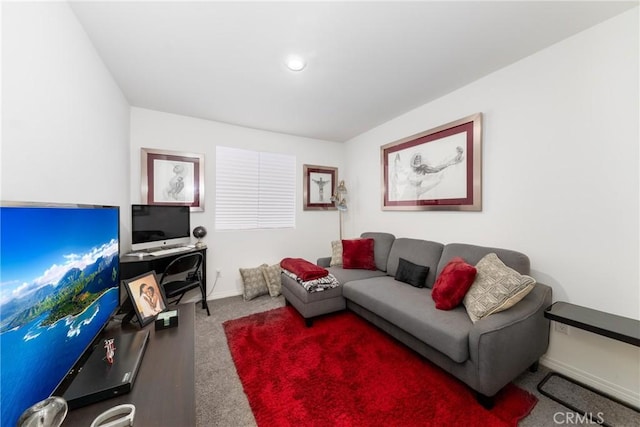 view of carpeted living room