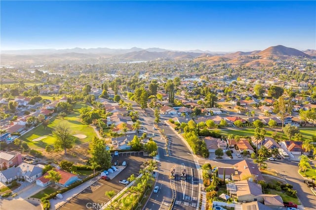 bird's eye view with a residential view and a mountain view