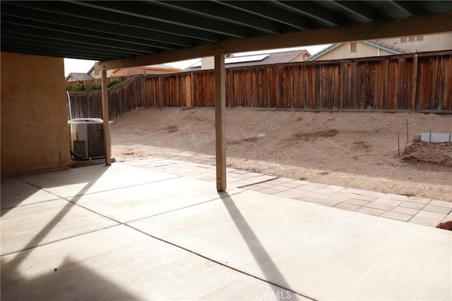 view of patio / terrace featuring central air condition unit