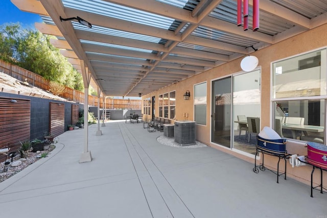 view of patio / terrace with a pergola